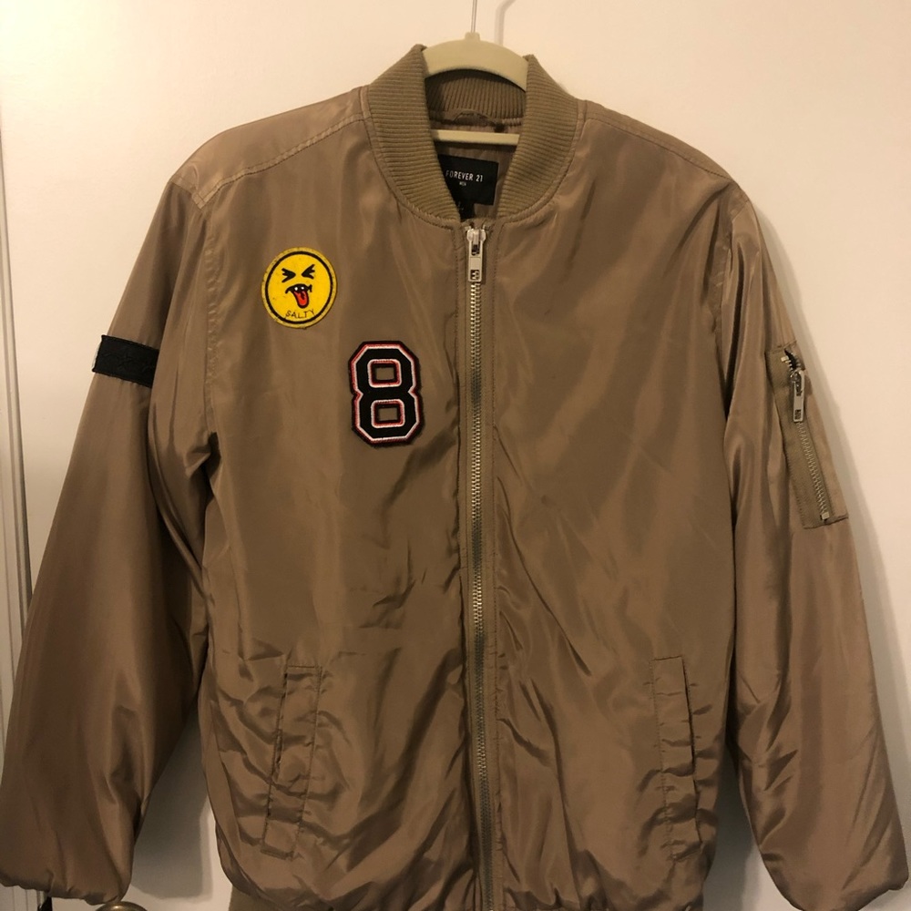 tan windbreaker